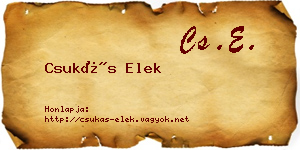 Csukás Elek névjegykártya