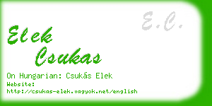 elek csukas business card